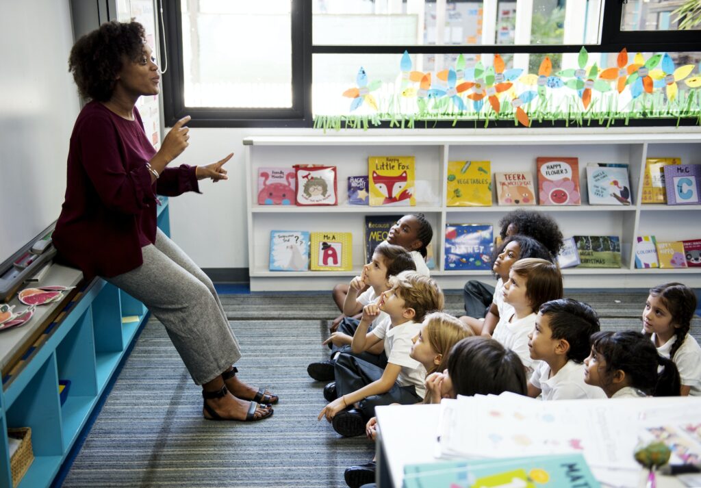 Happy kids at elementary school